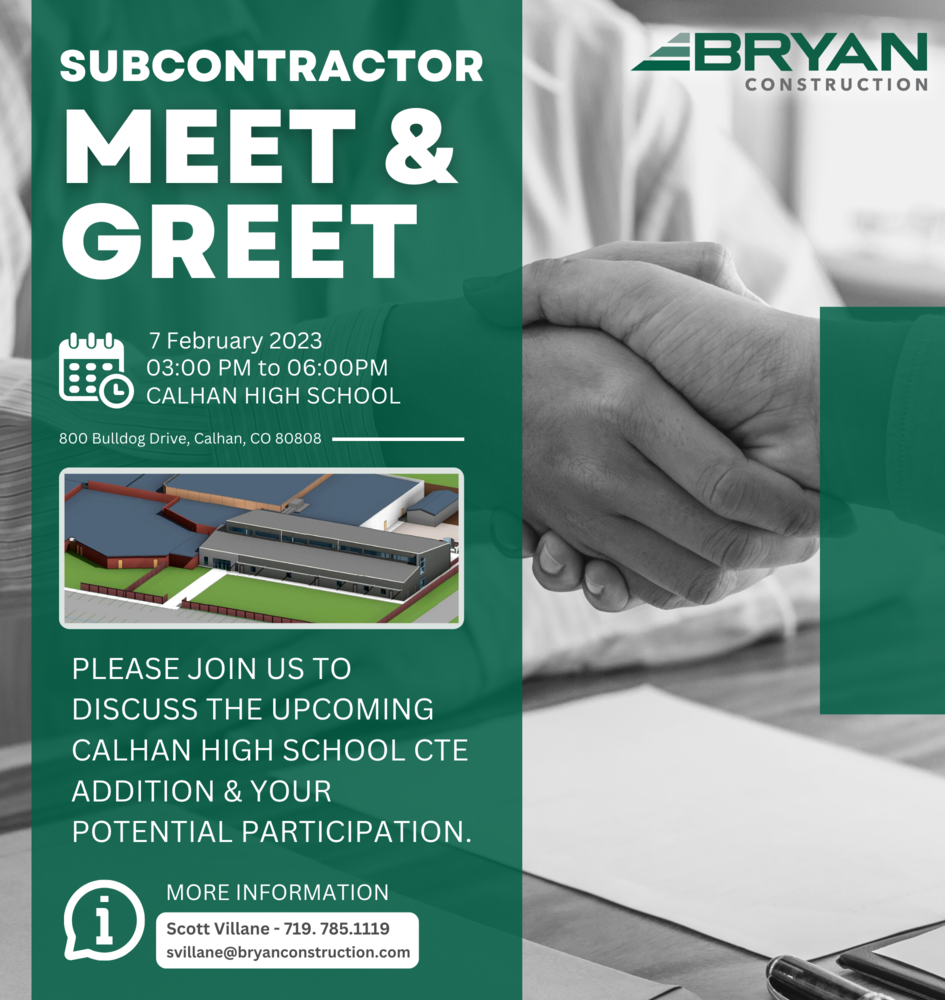 Construction Project Subcontractor Meet & Greet Event
